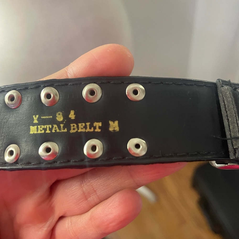 Studded Black Belt with Medusa Head - Picture 8 of 8